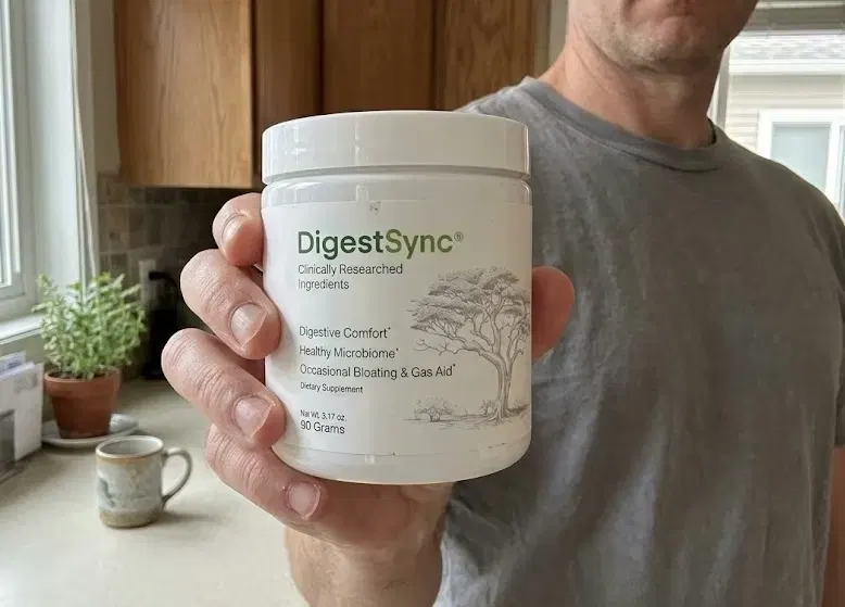 a person holding the product